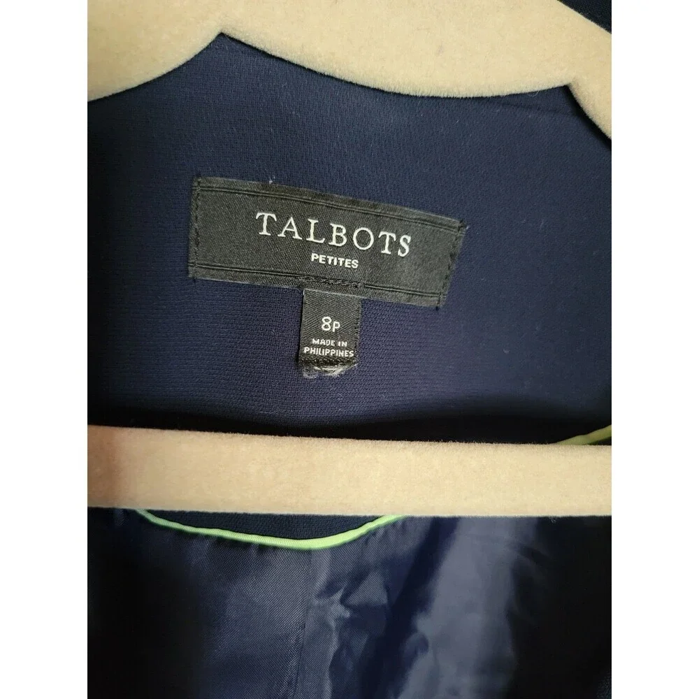 Talbots Blazer Women 8P  Navy Blue Single Button